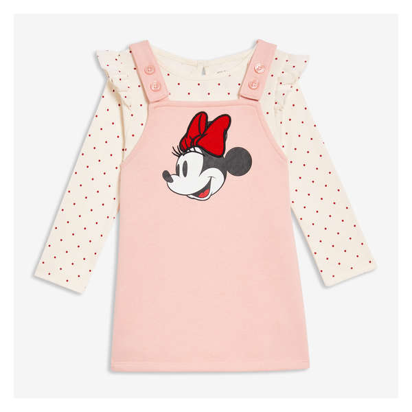 Disney Minnie Mouse Pinafore Set - Dusty Pink